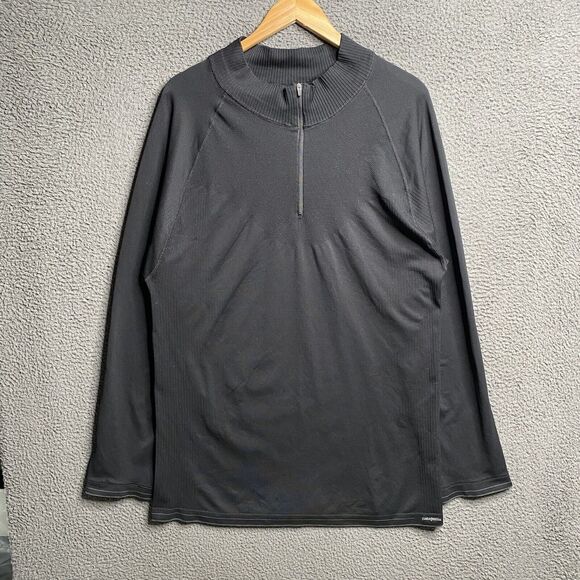 Patagonia Capilene 3Black 1/4 Zip Midweight L/S Base Layer Shirt Mens Size XXL
